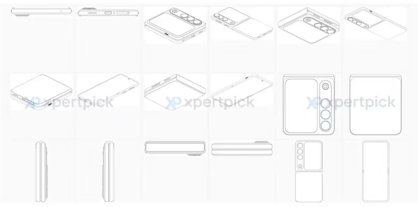 OPPO 小折叠手机专利公示：更大外屏、三摄垂直设计